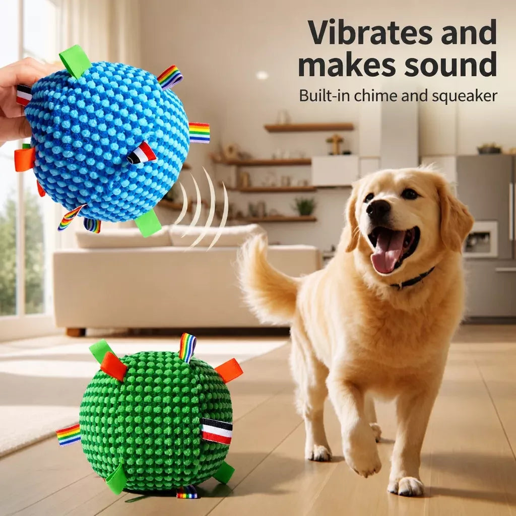Squeaky Plush Ball Dog Toy