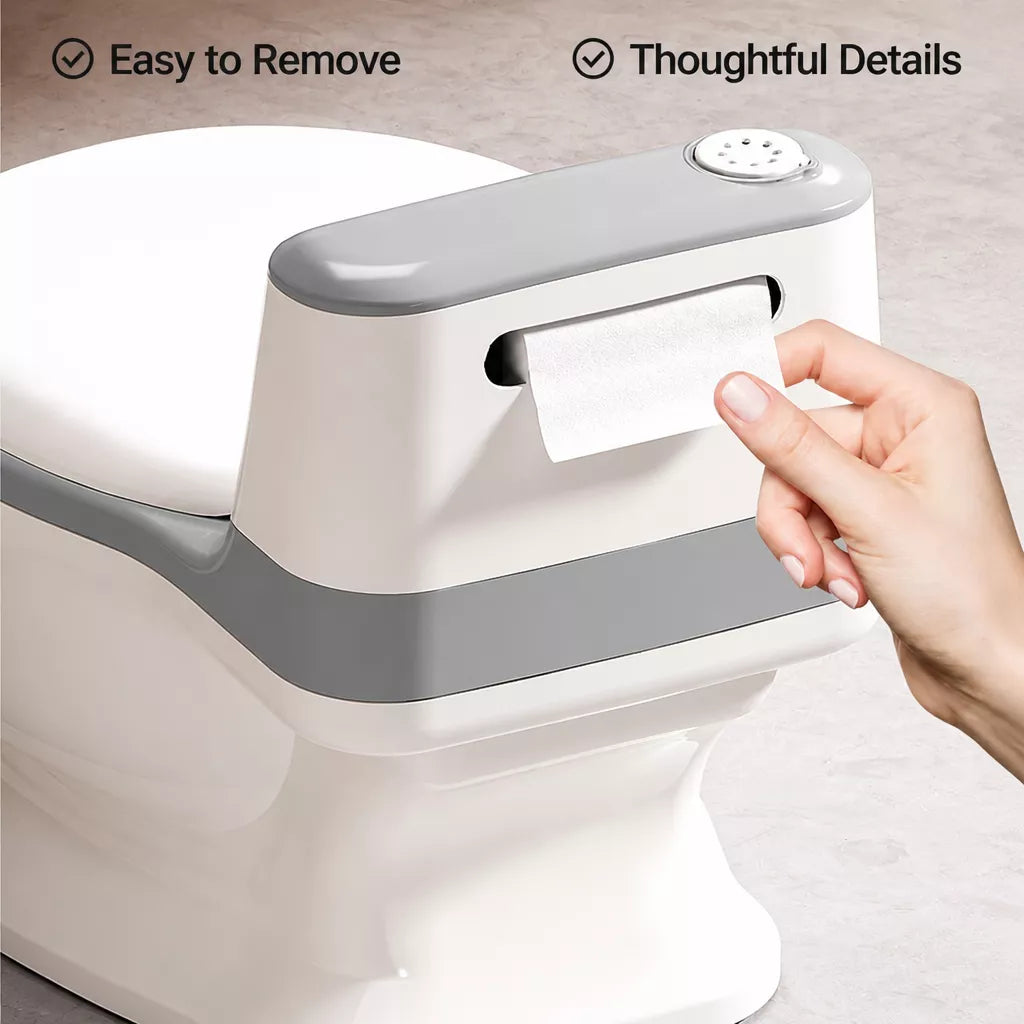 Toilet-Shaped Pet Water Bowl with Wide Opening