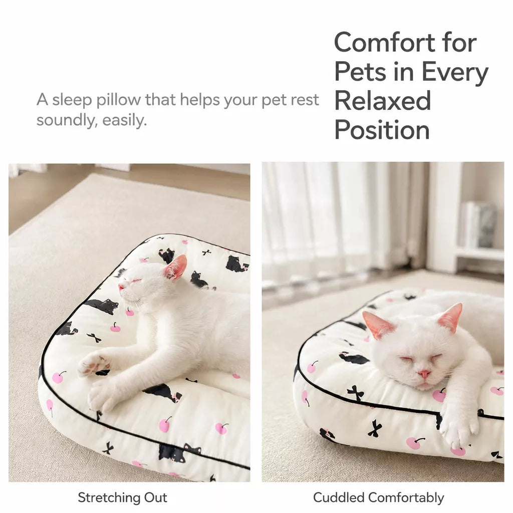 Washable Cotton-Linen Pet Bed Mat for Dogs and Cats
