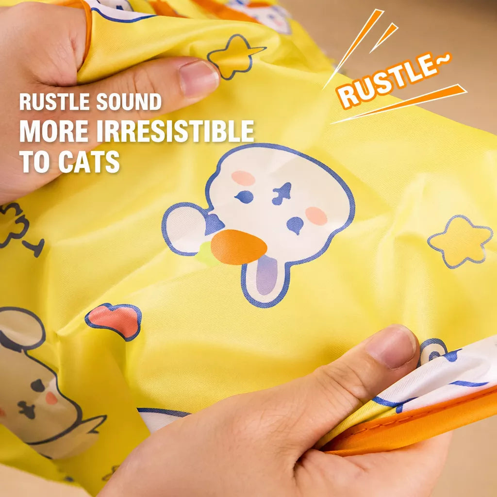 Crinkle Cat Hideaway Bag & Play Tunnel