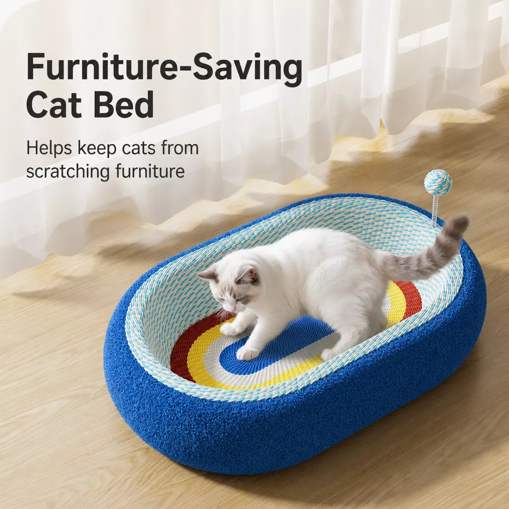 Cat Scratcher Bed with Sisal Mat