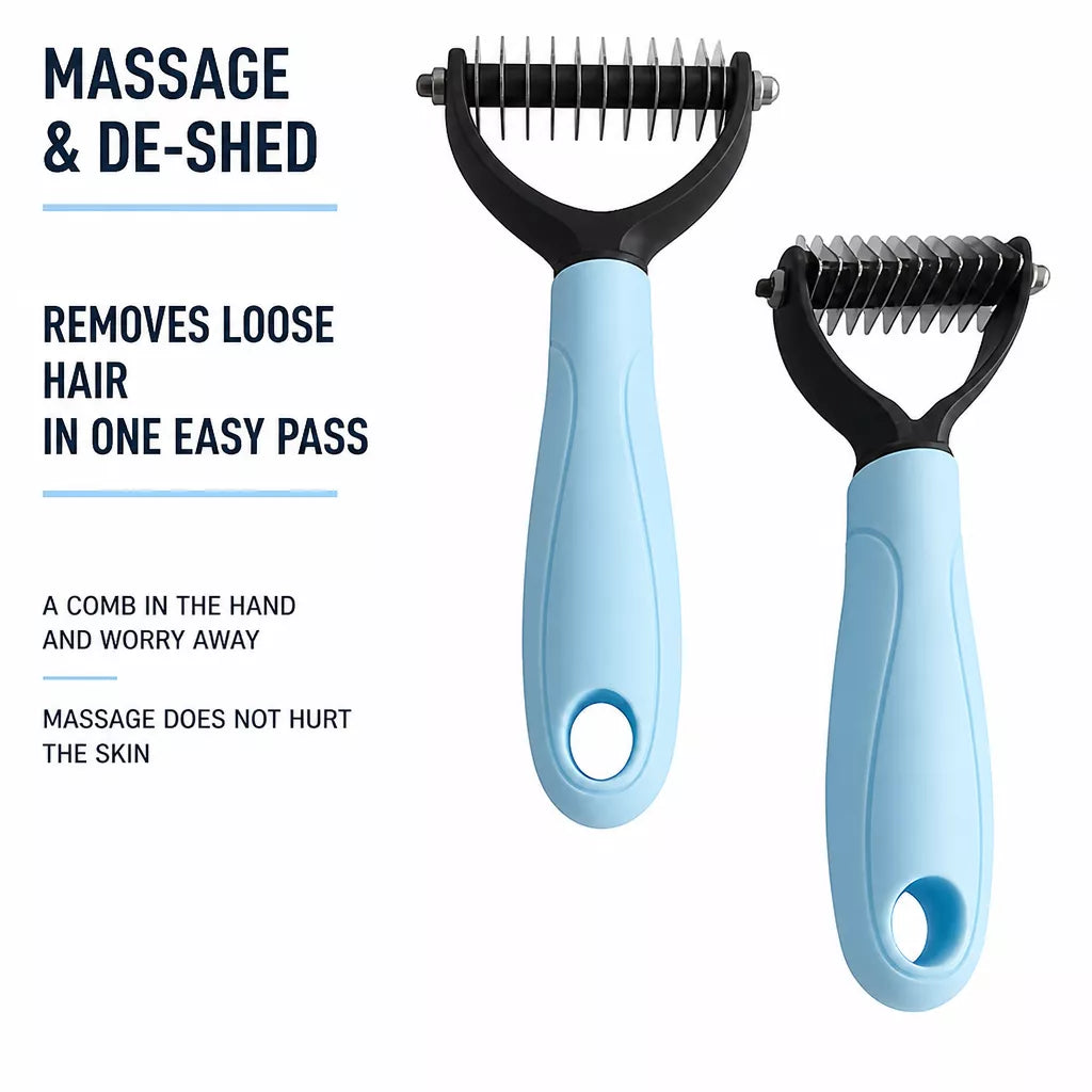 Pet Grooming Comb for Dogs and Cats – Detangling & Deshedding