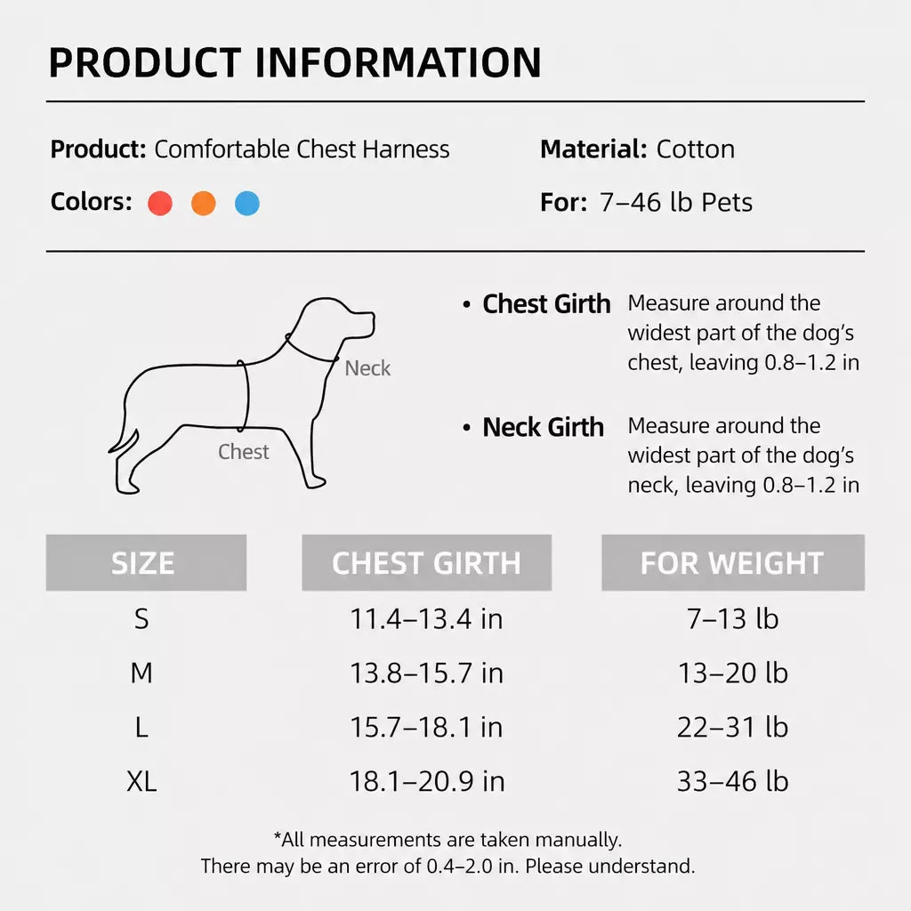 Nylon Vest Harness and Leash for Small Dogs