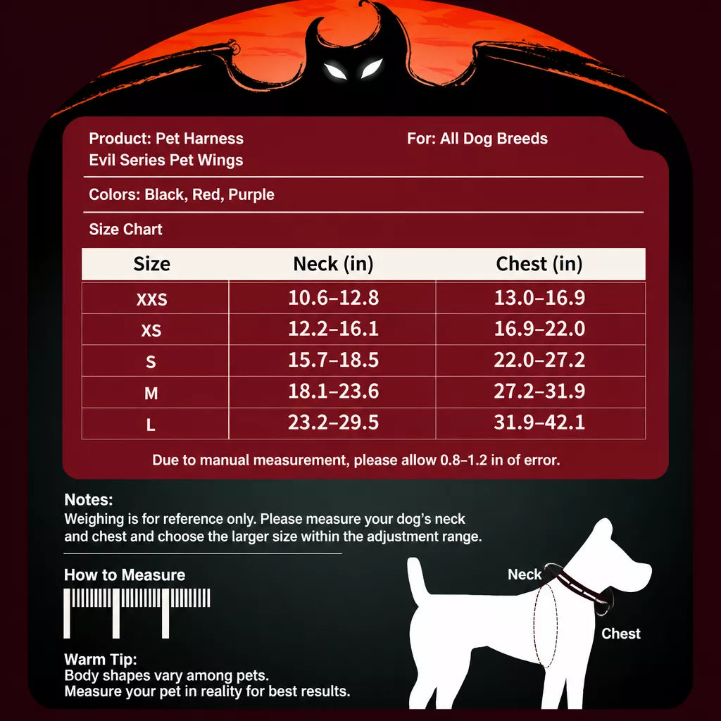 Wing-Detail Nylon Dog Harness