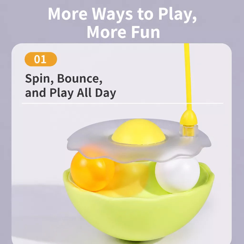 Wobble Cat Toy with Feather Teaser