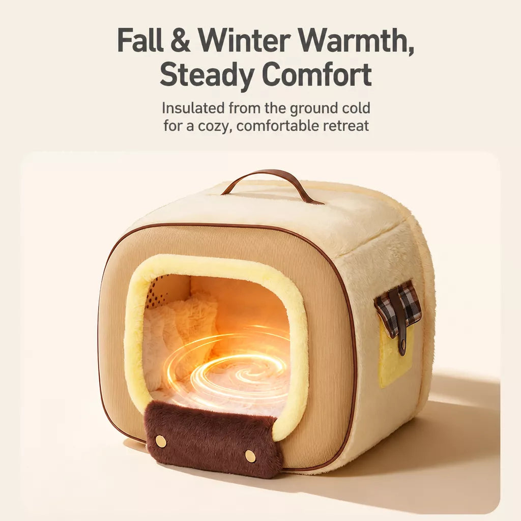 Pet Bed with Removable Washable Cover for Cats and Dogs