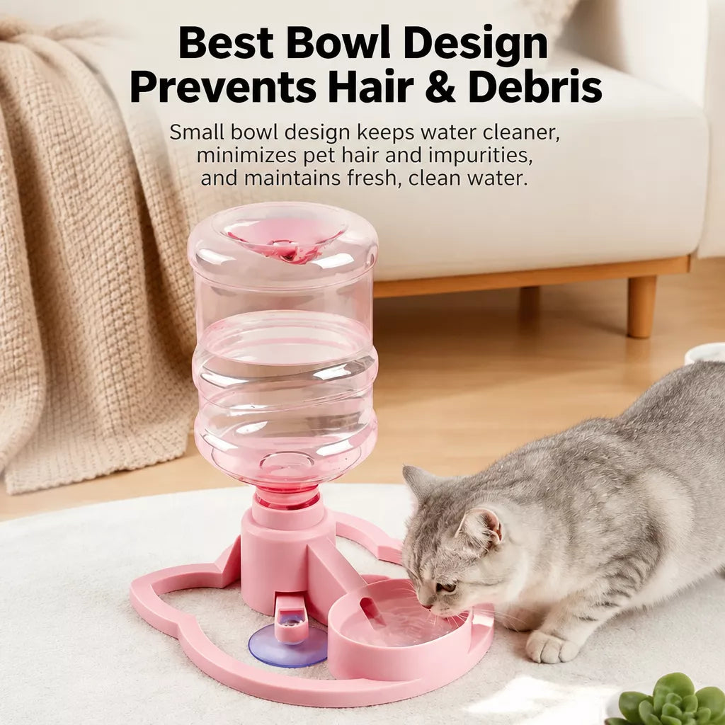 Portable Gravity-Fed Pet Water Dispenser