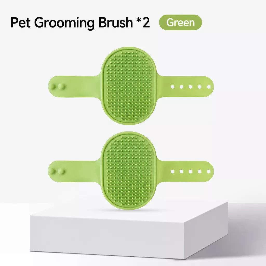 Strap-On Silicone Cat Grooming Brush for Table Legs