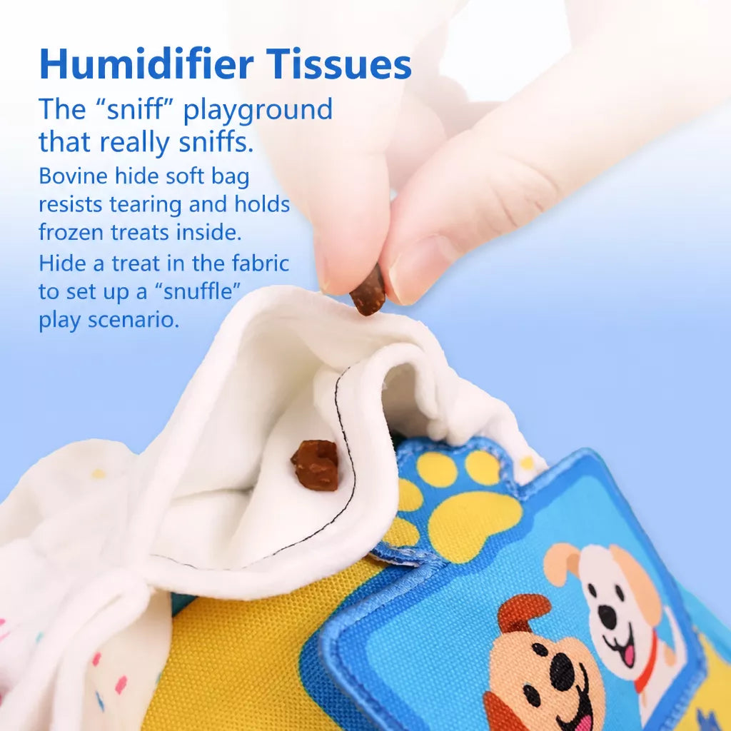 Interactive Tissue-Pulling Dog Toy with Treat Pocket and Squeaker