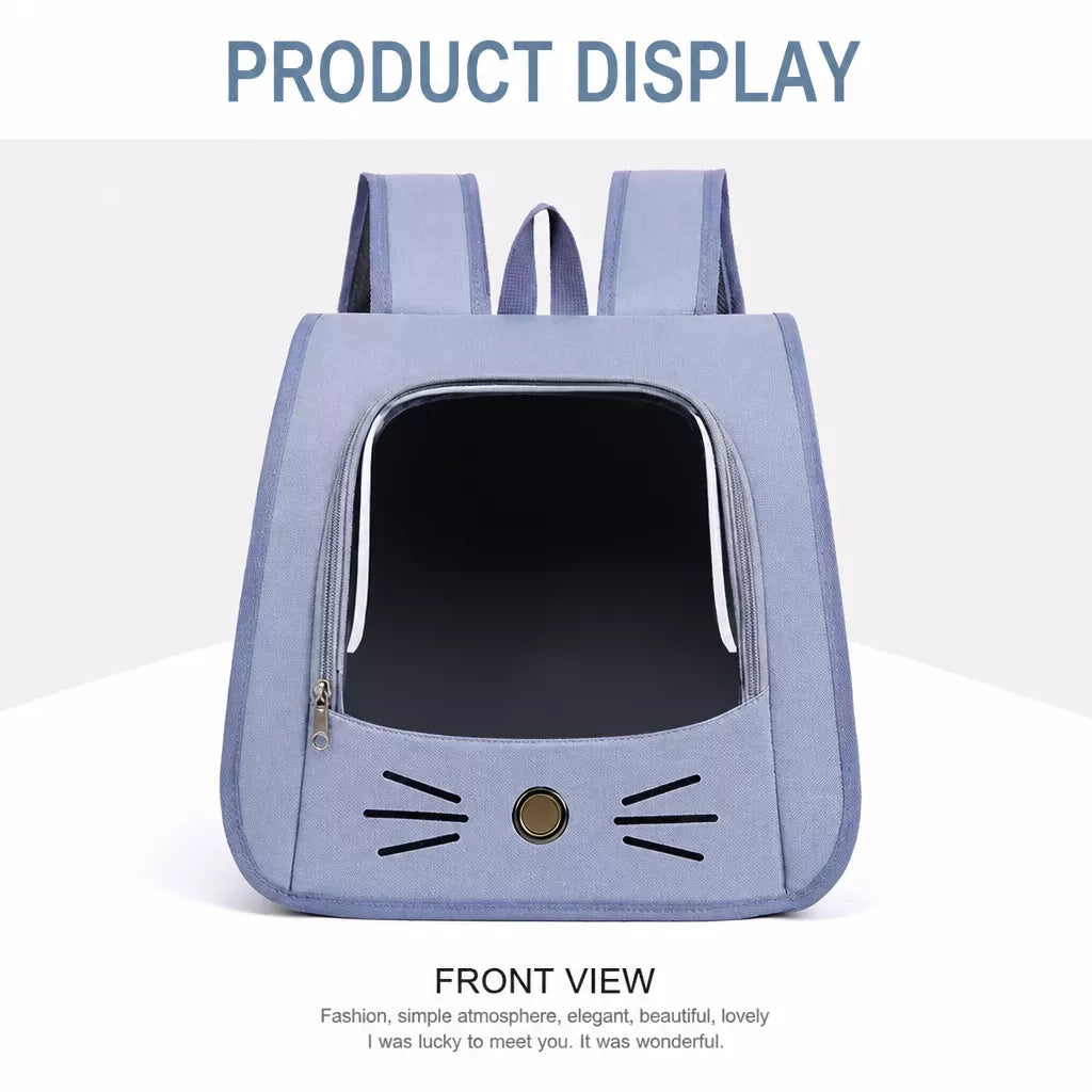 Pet Backpack Carrier with Panoramic Window for Cats & Small Dogs