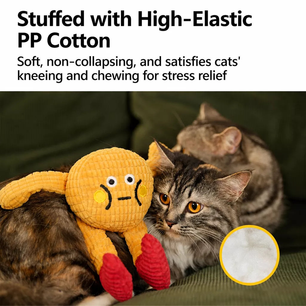 Catnip Squeaky Fleece Pet Toy
