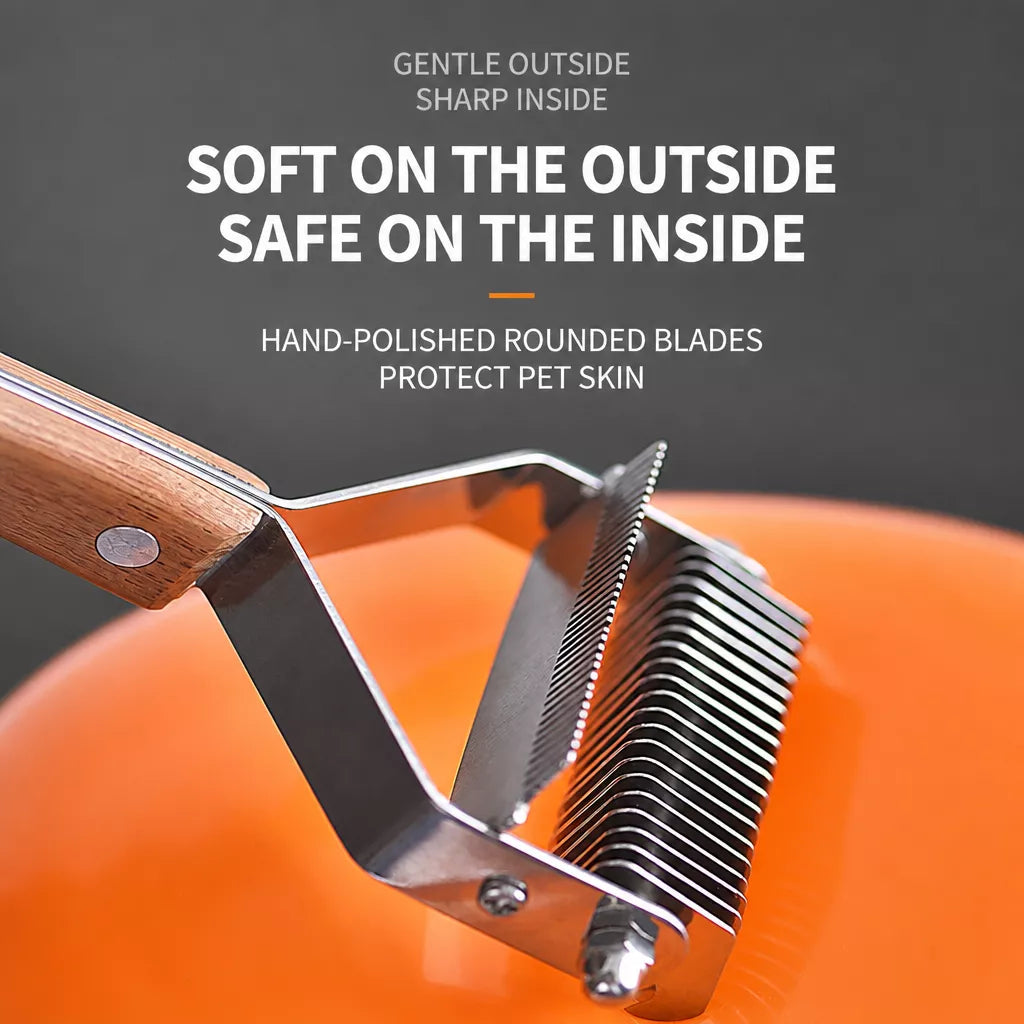 Double-Sided Dematting Comb for Medium to Large Dogs