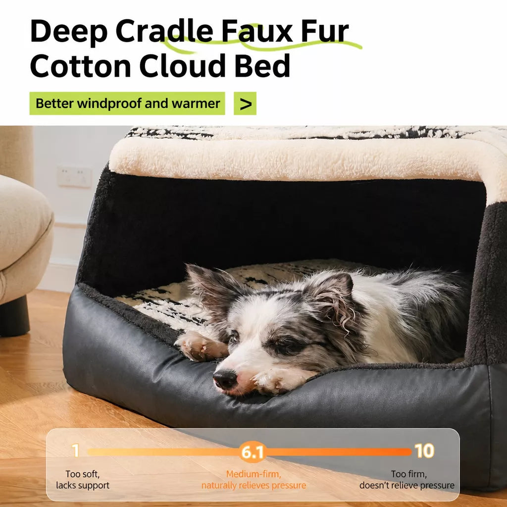 Pet Tent Bed with Removable Washable Mat