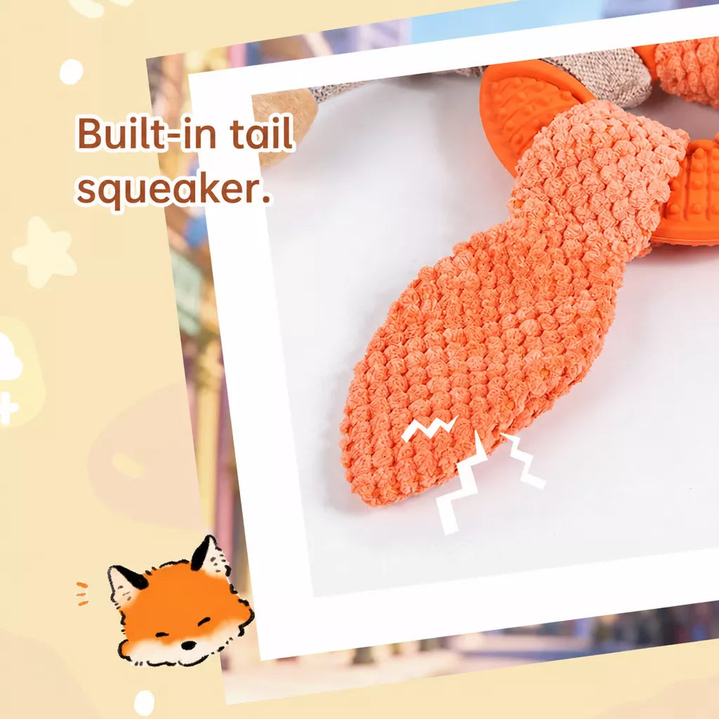 Squeaky Plush Dog Toy for Chewing and Play