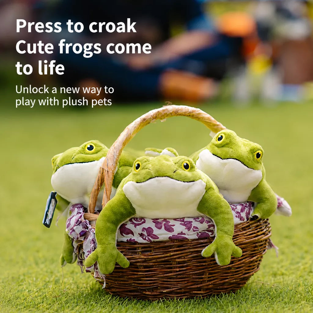 Plush Squeaky Frog Toy for Dogs