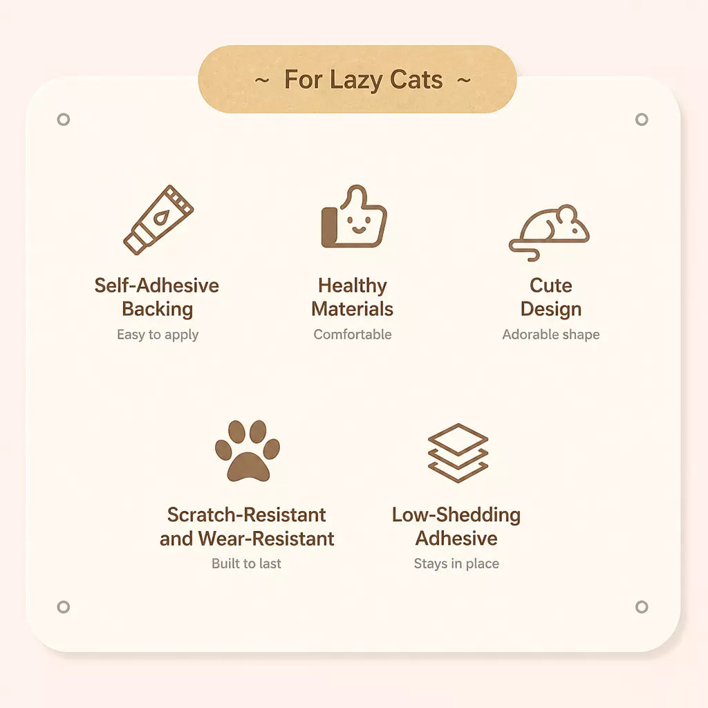 Self-Adhesive Wall Cat Scratcher Pad