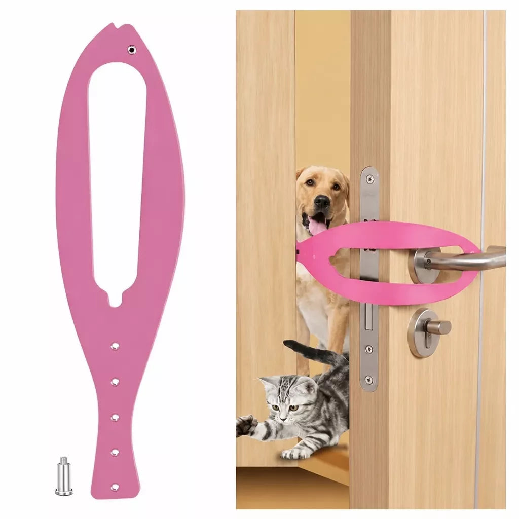 No-Drill Pet Door Holder for Cats and Dogs