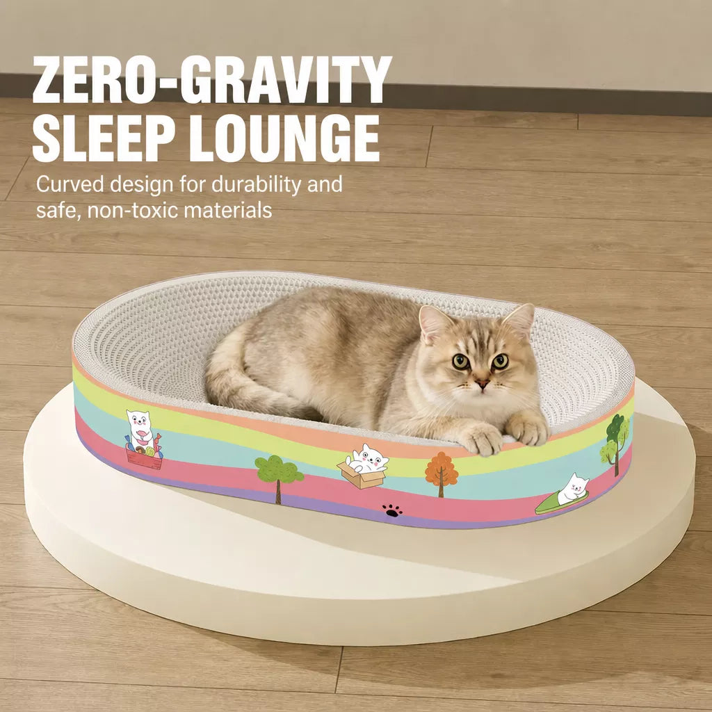Corrugated Cardboard Cat Scratcher Bed