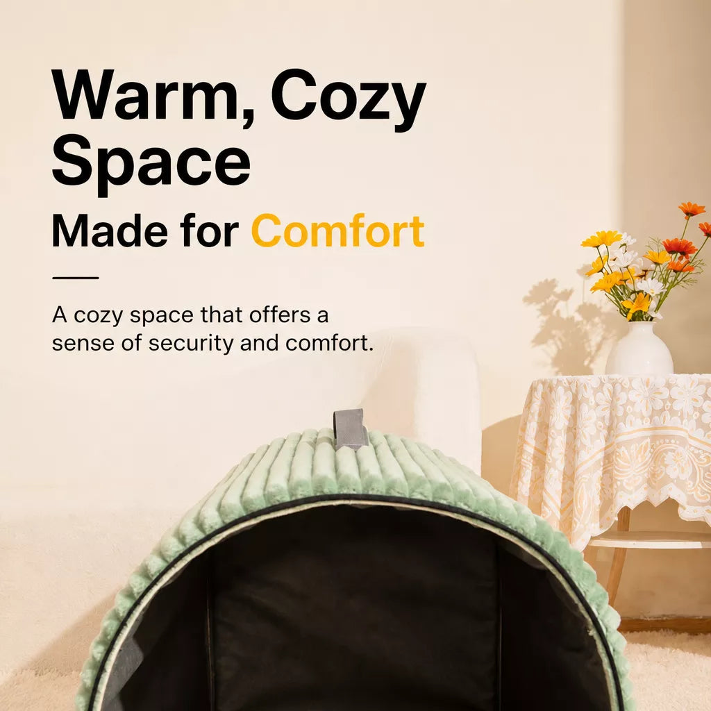 Enclosed Covered Pet Bed for Dogs and Cats
