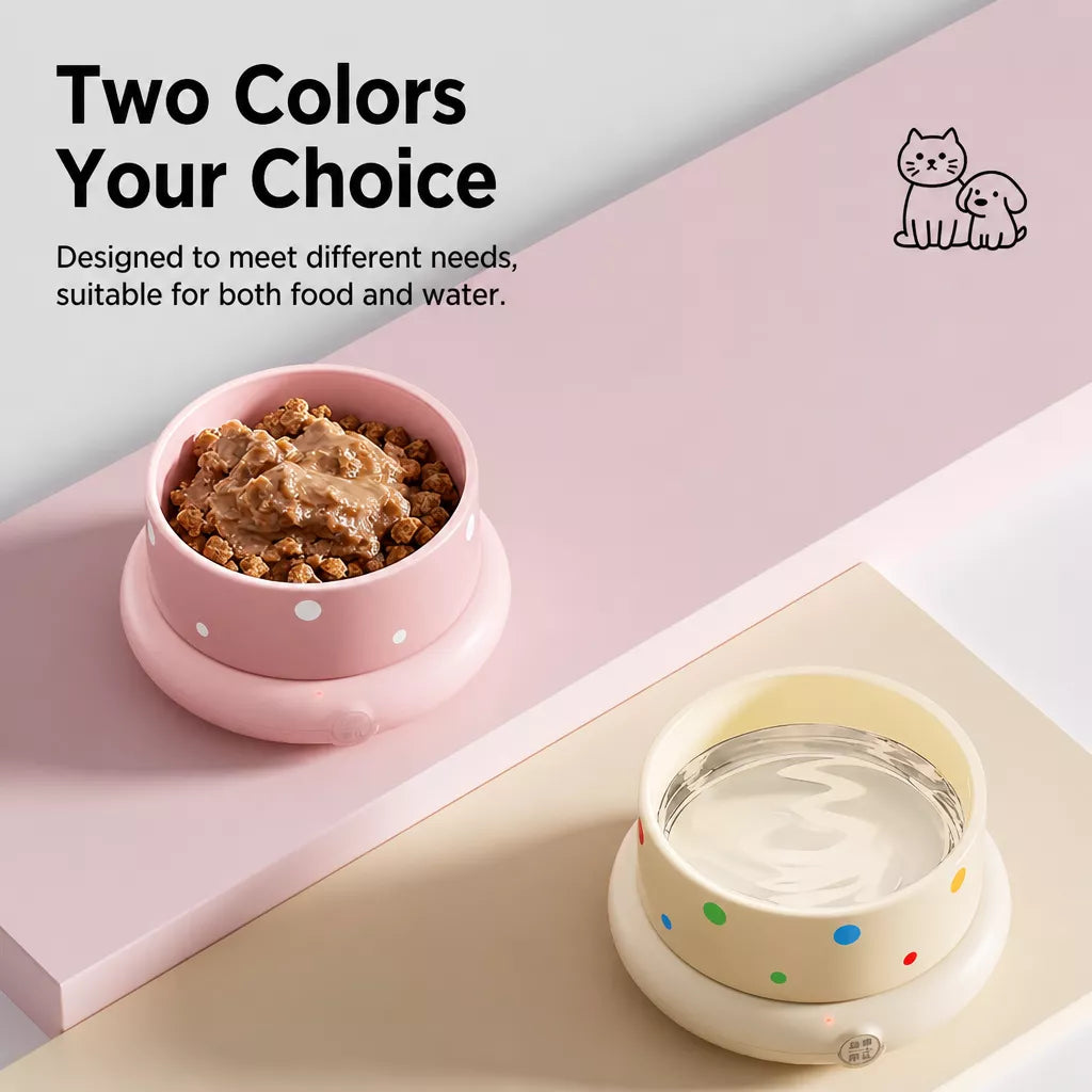 Ceramic Polka Dot Pet Bowl