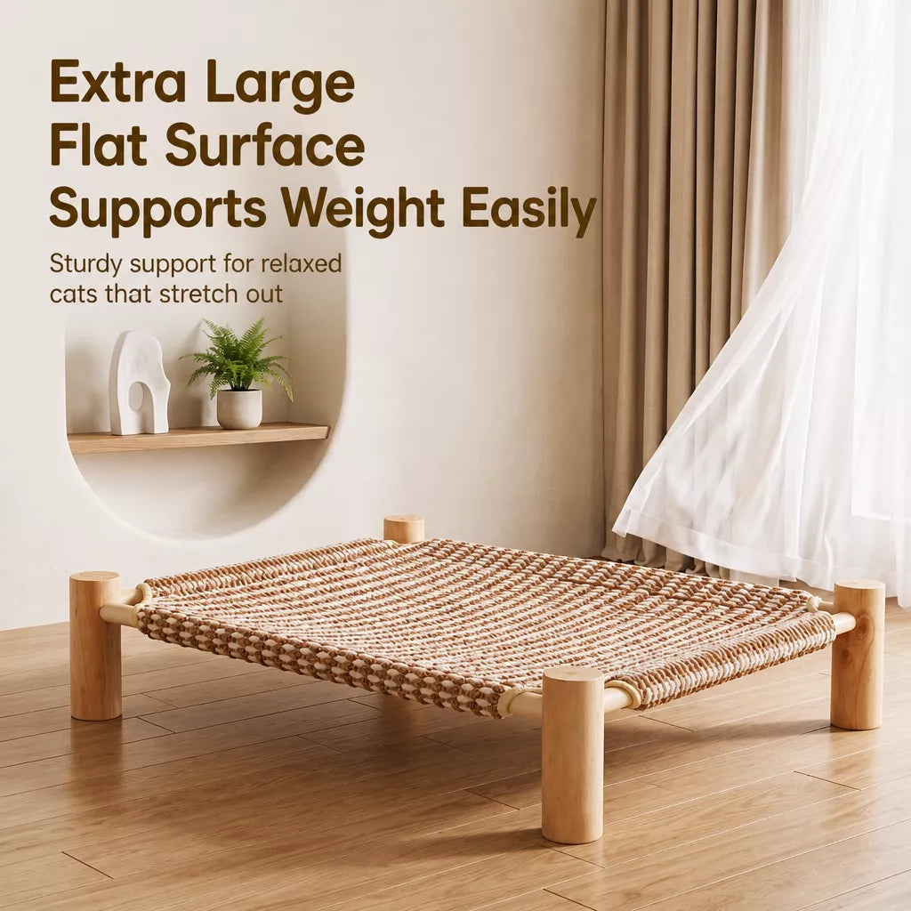 Woven Cat Bed with Scratching Surface