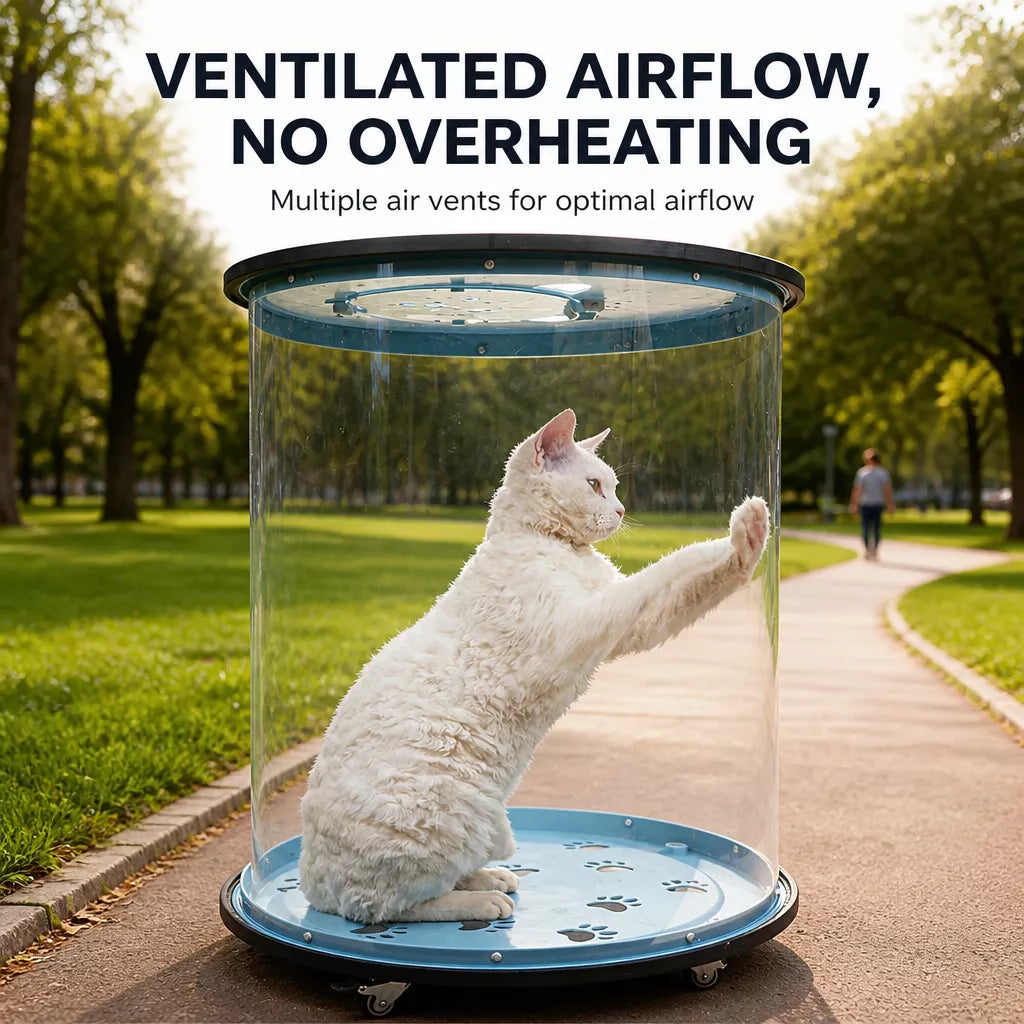 Transparent Rolling Cat Carrier