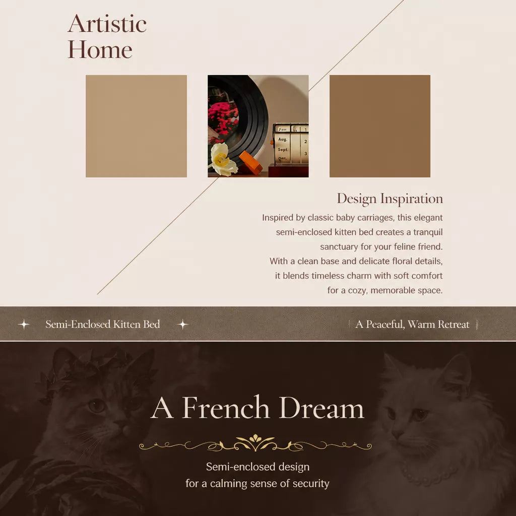 French-Style Rocking Cat Bed