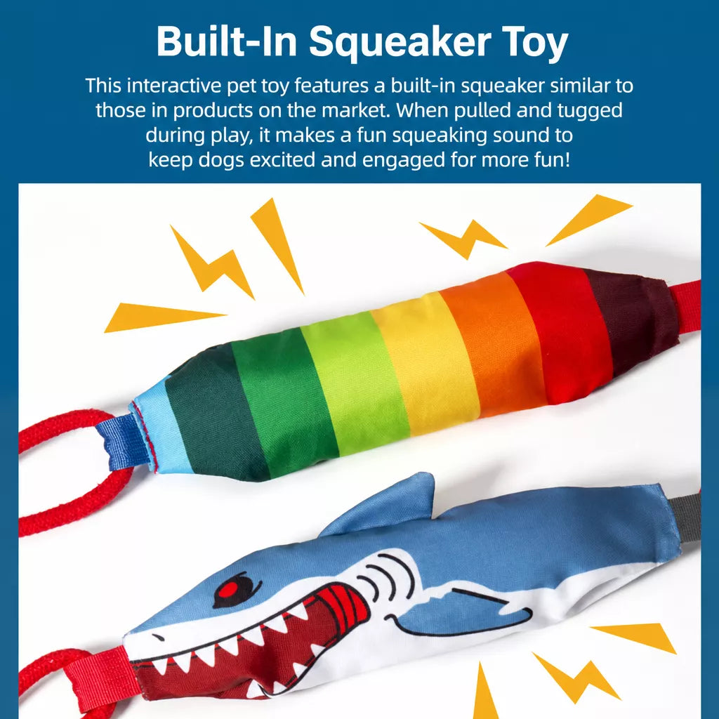 Interactive Squeaky Rope Tug Toy for Medium and Large Dogs