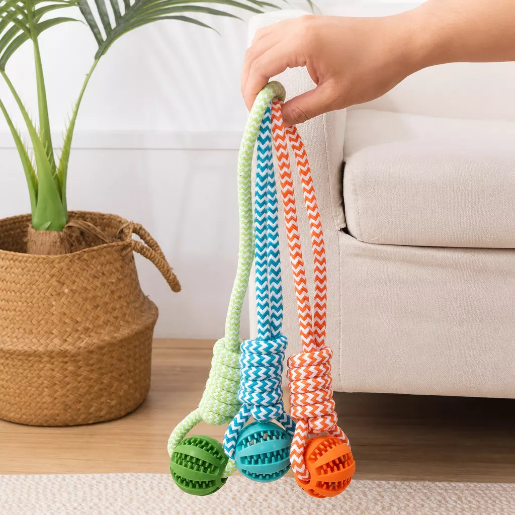 Knotted Rope Dog Toy for Tug, Fetch & Chew Play