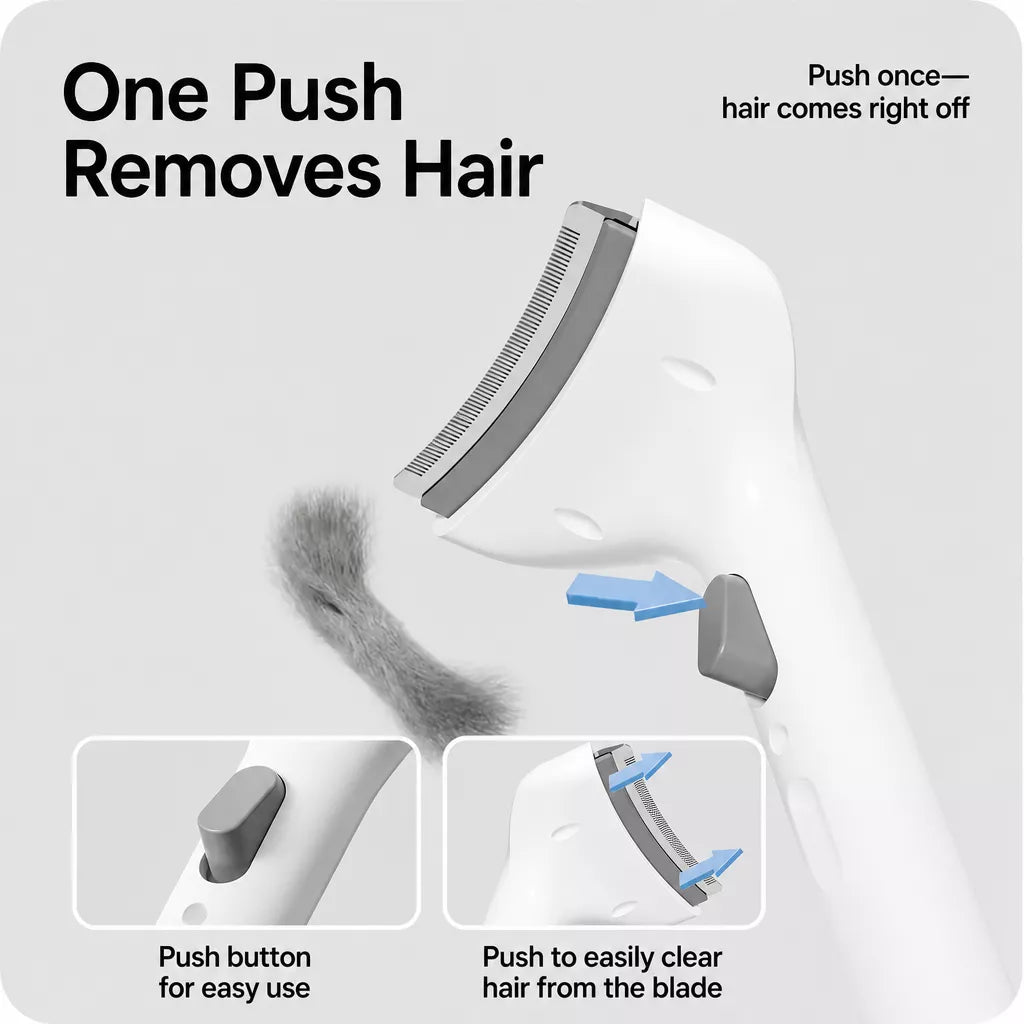 Curved-Tooth Pet Grooming Comb for Cats and Dogs