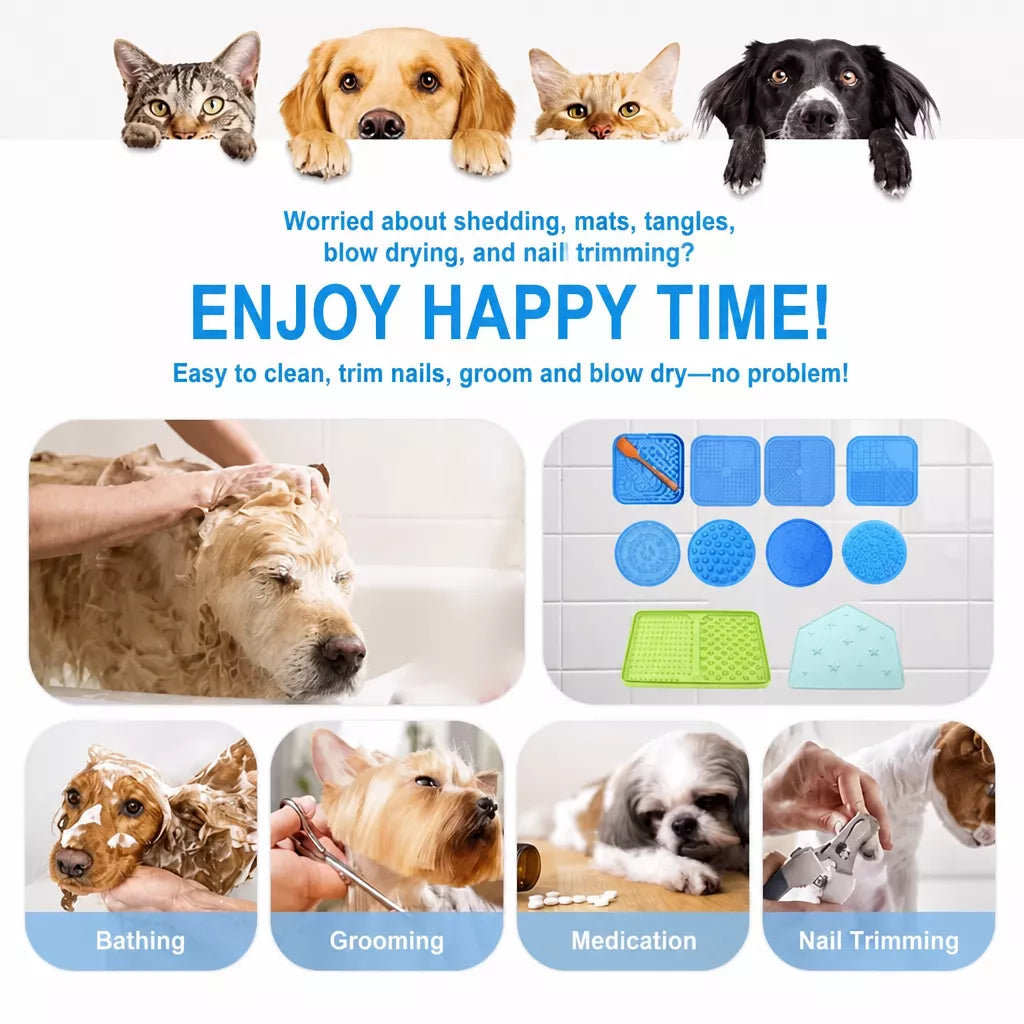 Silicone Slow Feeder Lick Mat for Dogs and Cats