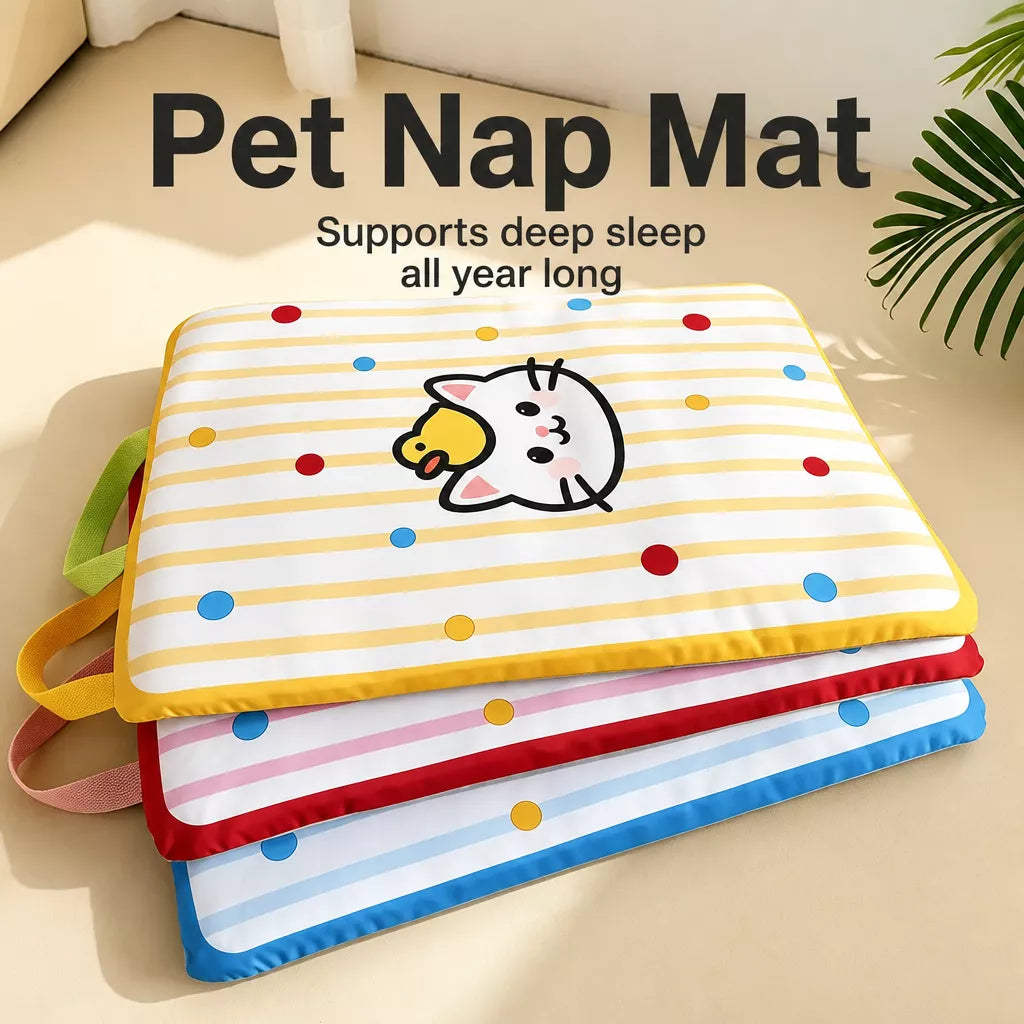 Waterproof Striped Pet Bed Mat for Dogs & Cats