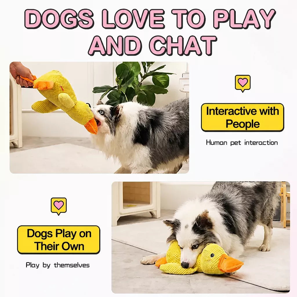 Plush Squeaky Duck Toy for Dogs and Cats