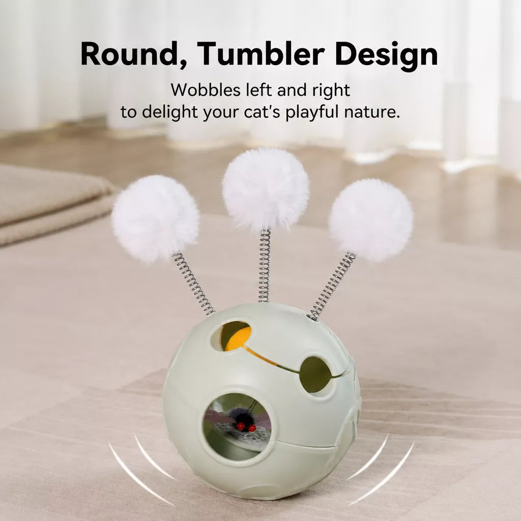 5-in-1 Planet Tumbler Cat Toy with Teaser Wand