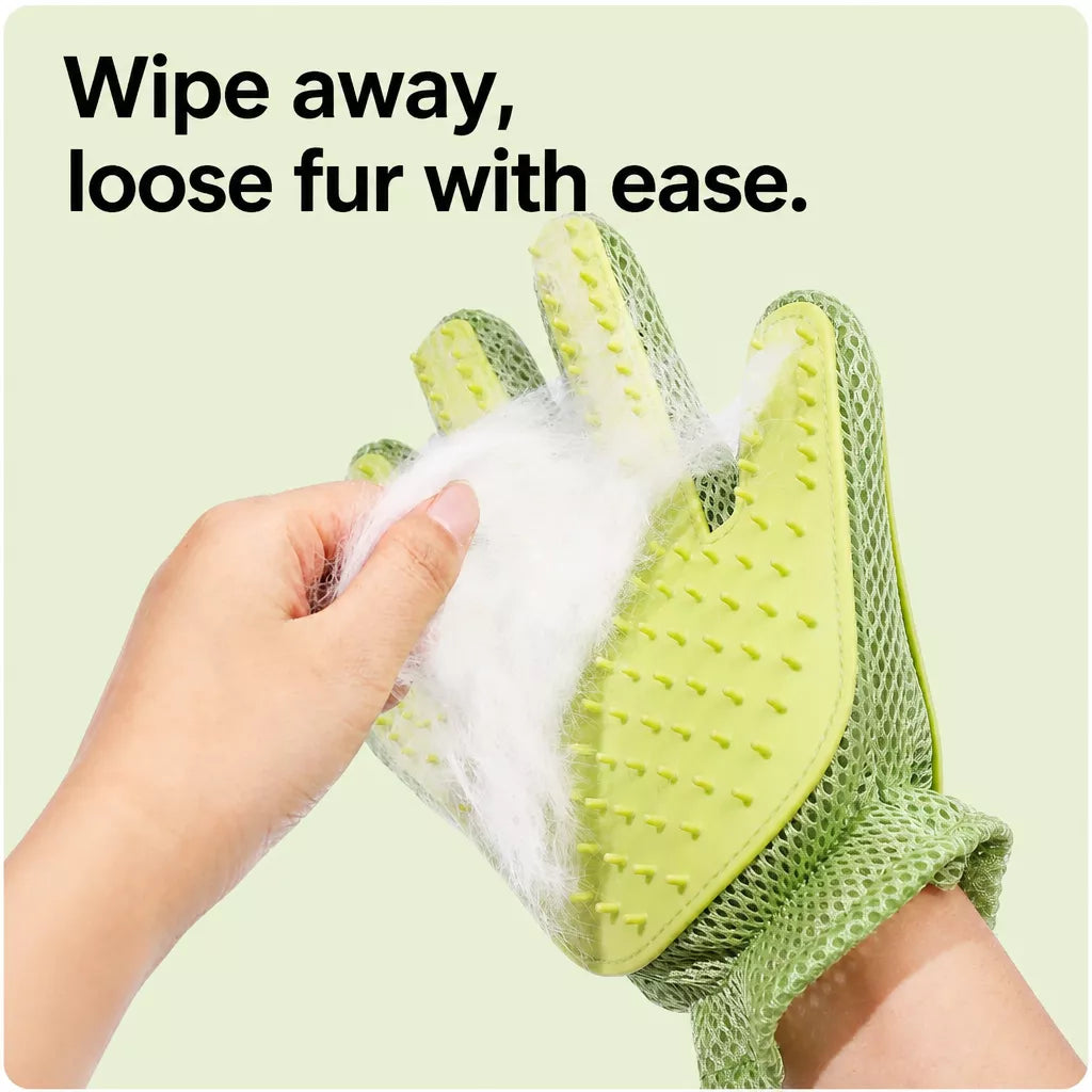 Double-Sided Cat Grooming Glove for Loose Fur