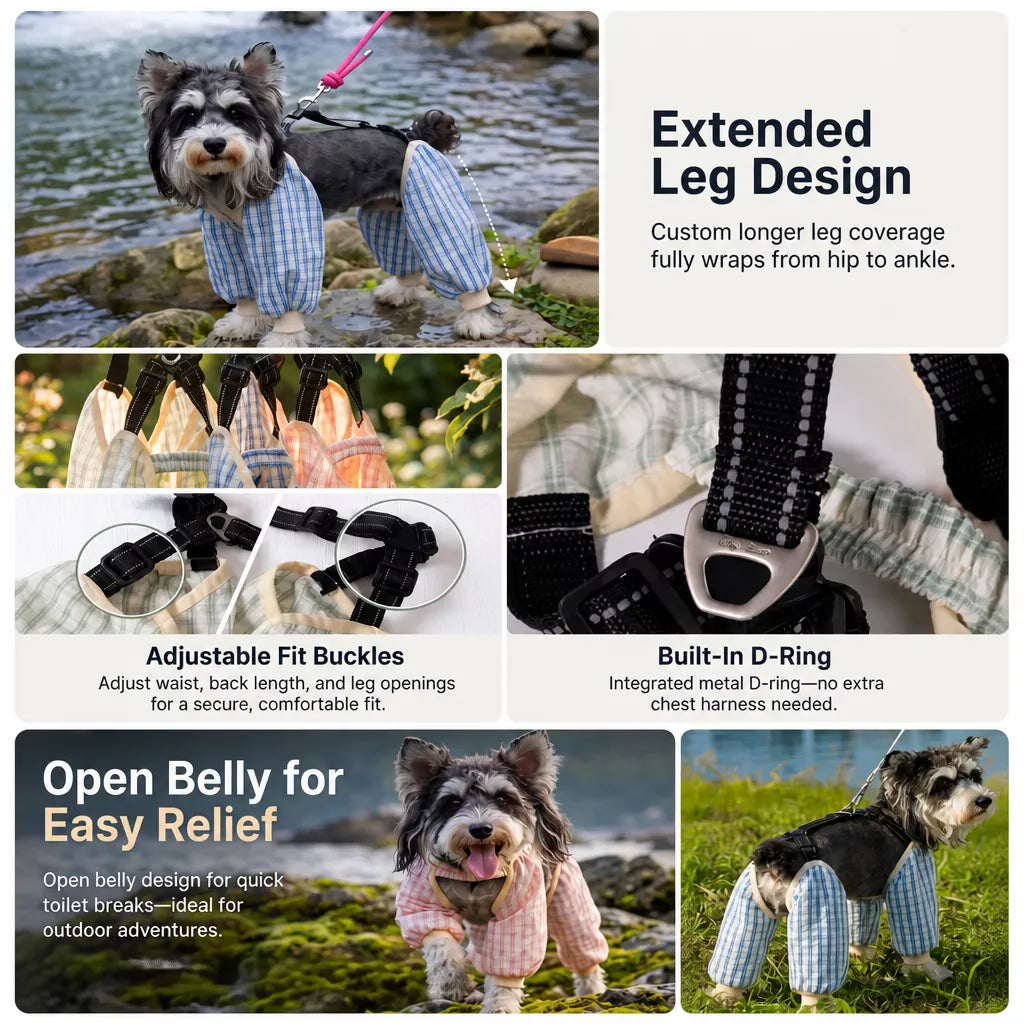 Lightweight Summer Dog Pants with Long-Leg Design