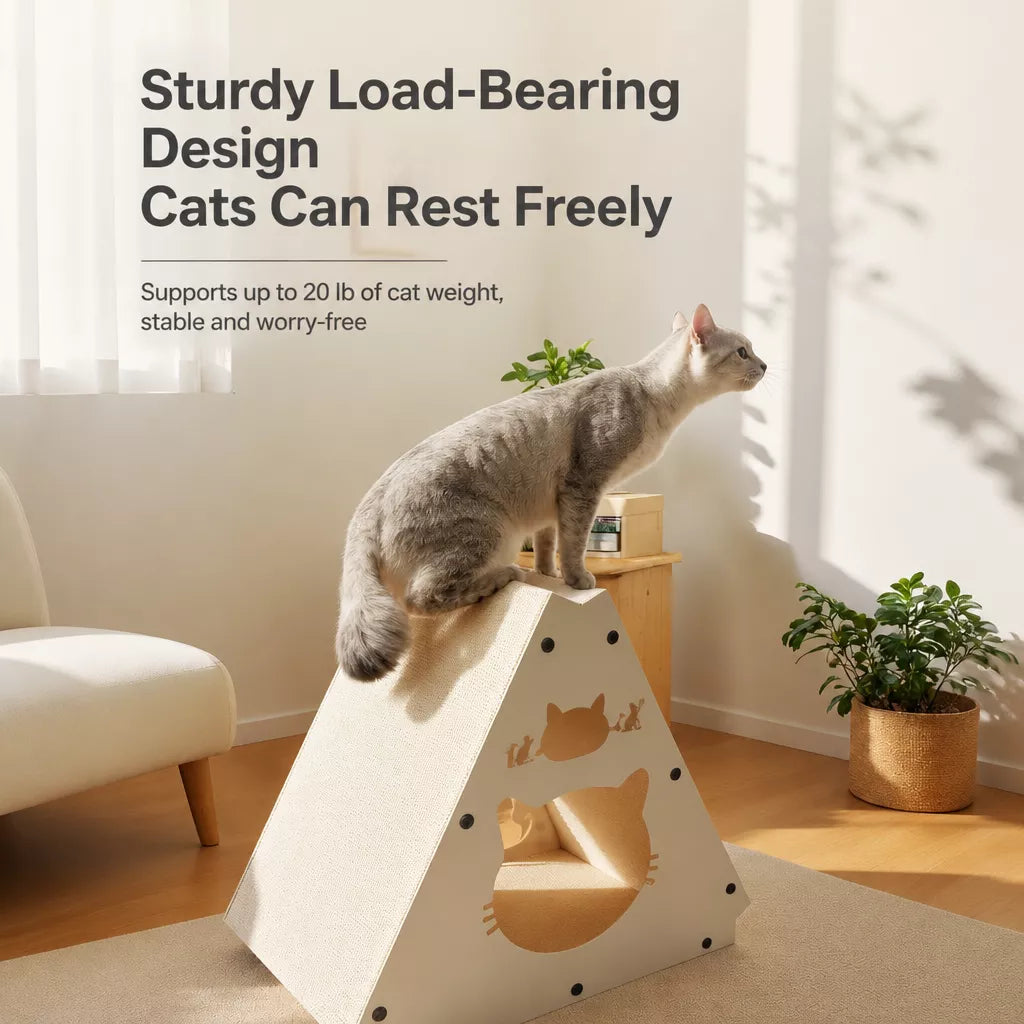 Triangular Cat Scratcher House