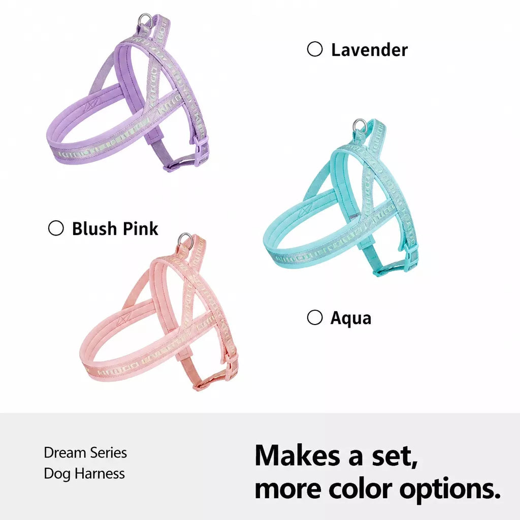 Nylon Dog Harness with Collar and Leash Set Options