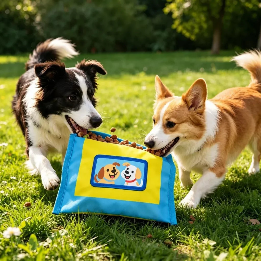 Interactive Tissue-Pulling Dog Toy with Treat Pocket and Squeaker