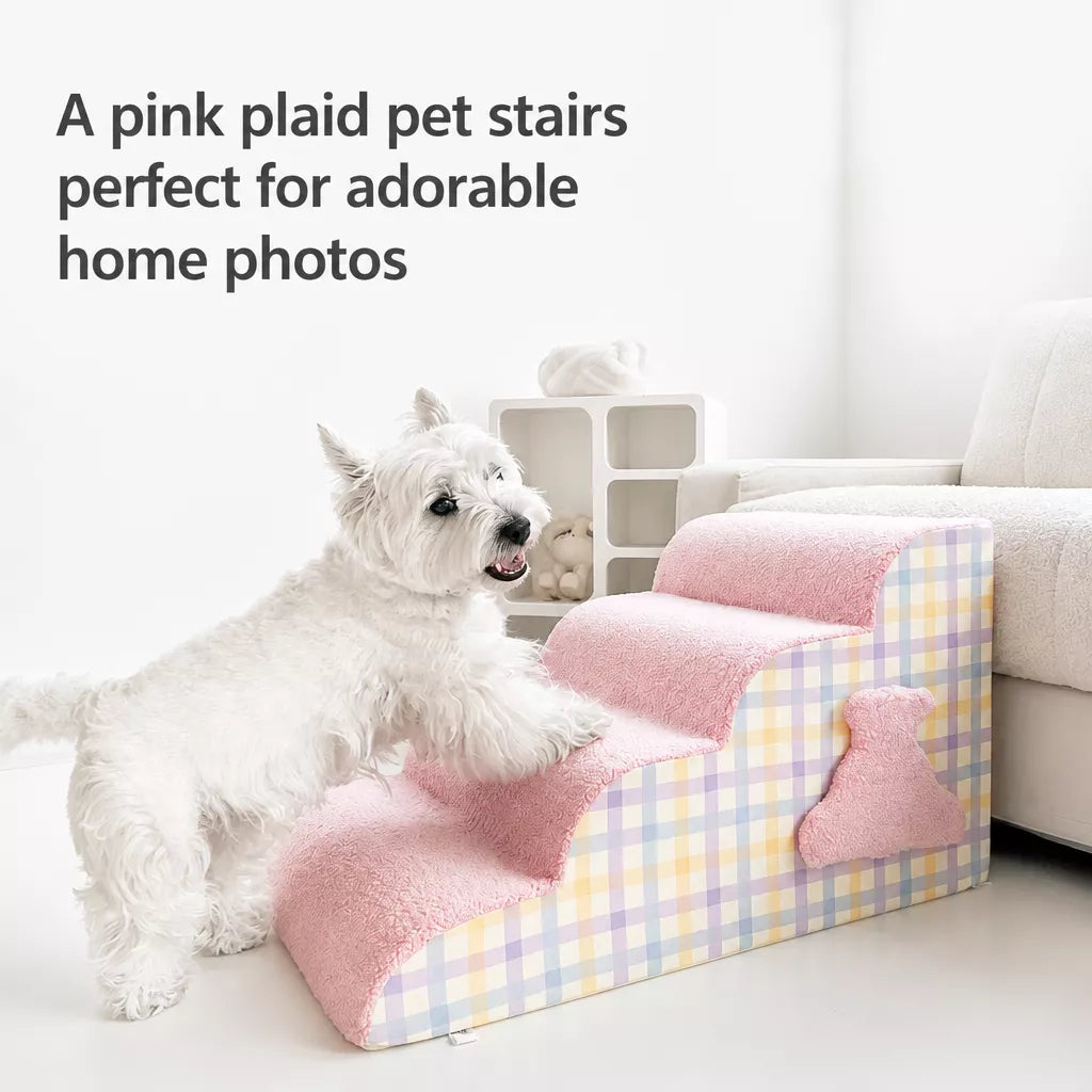 Foam Pet Stairs for Dogs and Cats, 3–5 Steps