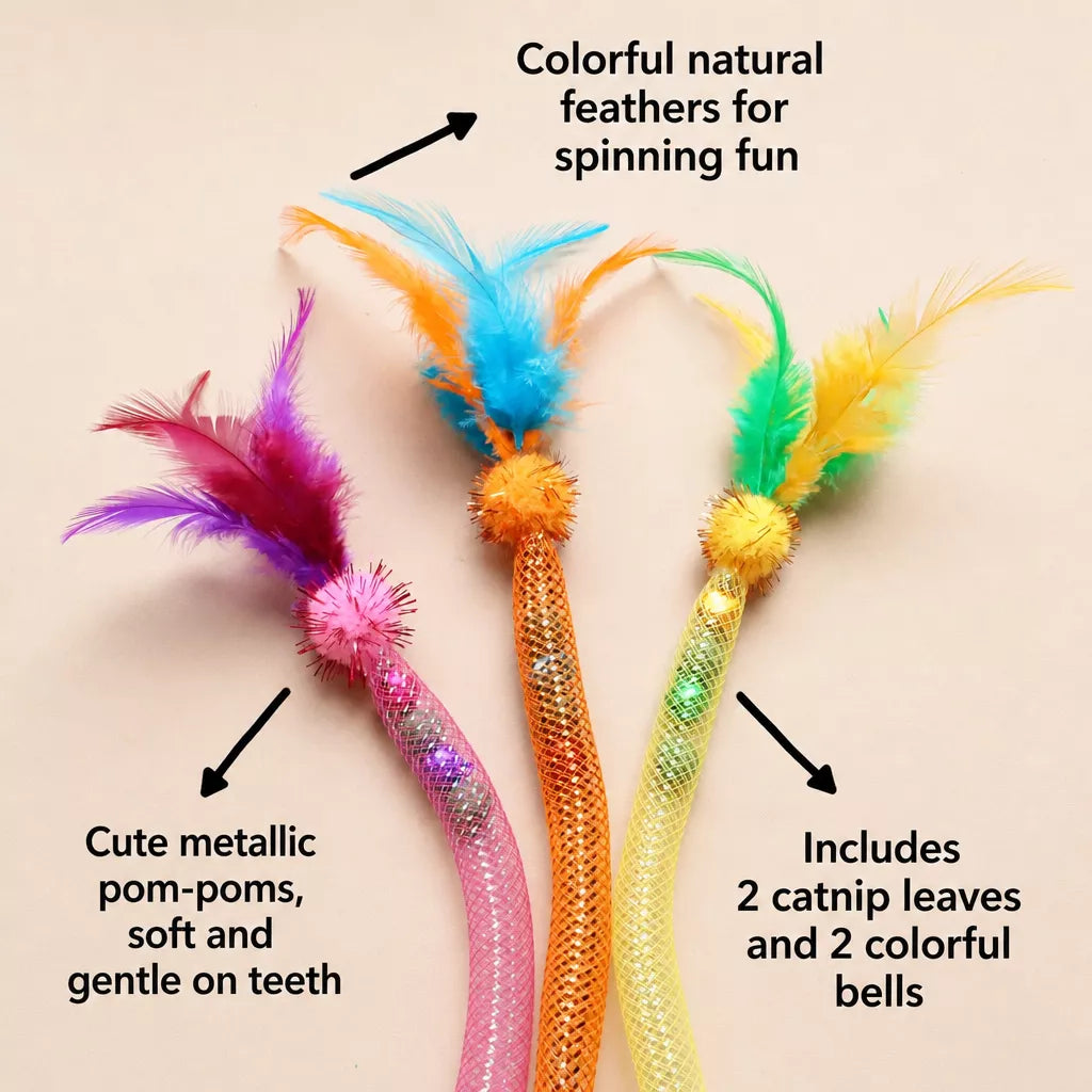 Catnip Feather Rope Toy for Cats