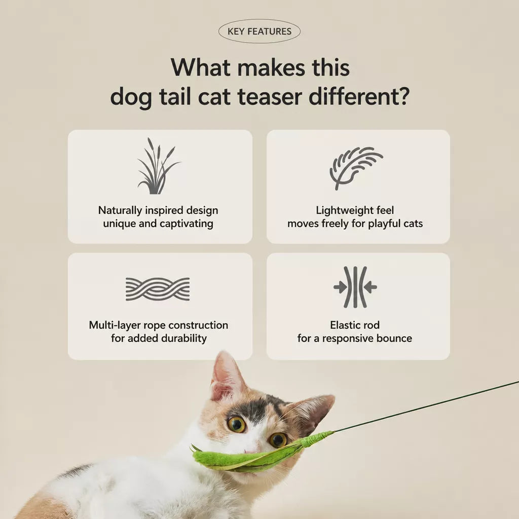Foxtail Cat Teaser Wand Toy
