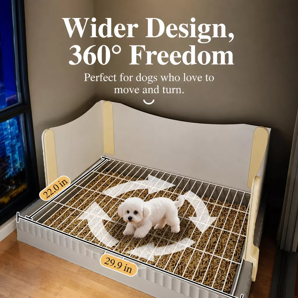 Plastic Dog Potty Tray with Splash Guard and Handle