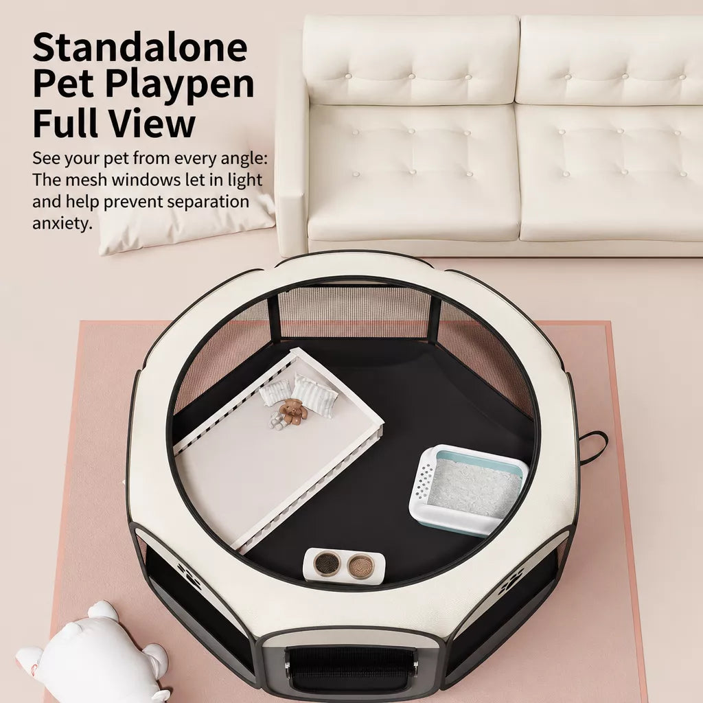 Foldable Enclosed Pet Bed for Cats and Dogs