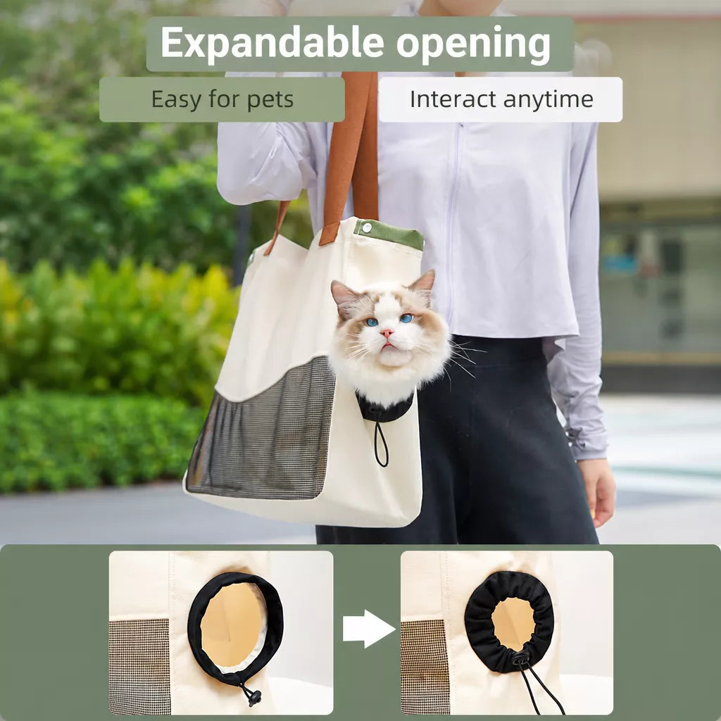 Adjustable Shoulder Pet Carrier for Cats and Small Dogs