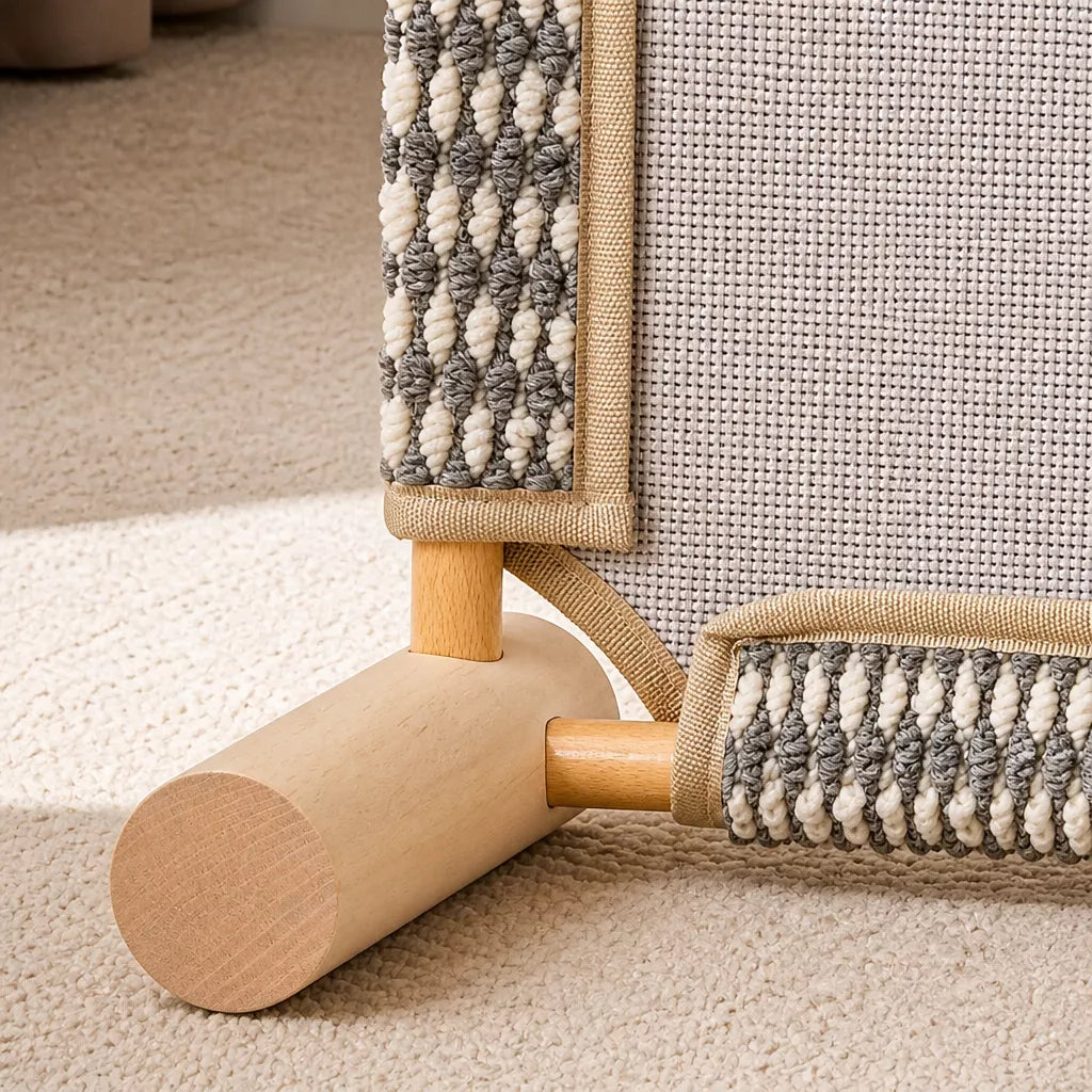 Cot-Style Pet Bed with Scratching Surface