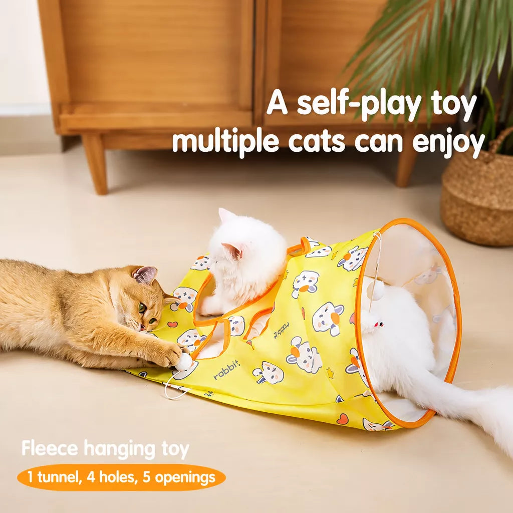 Crinkle Cat Hideaway Bag & Play Tunnel