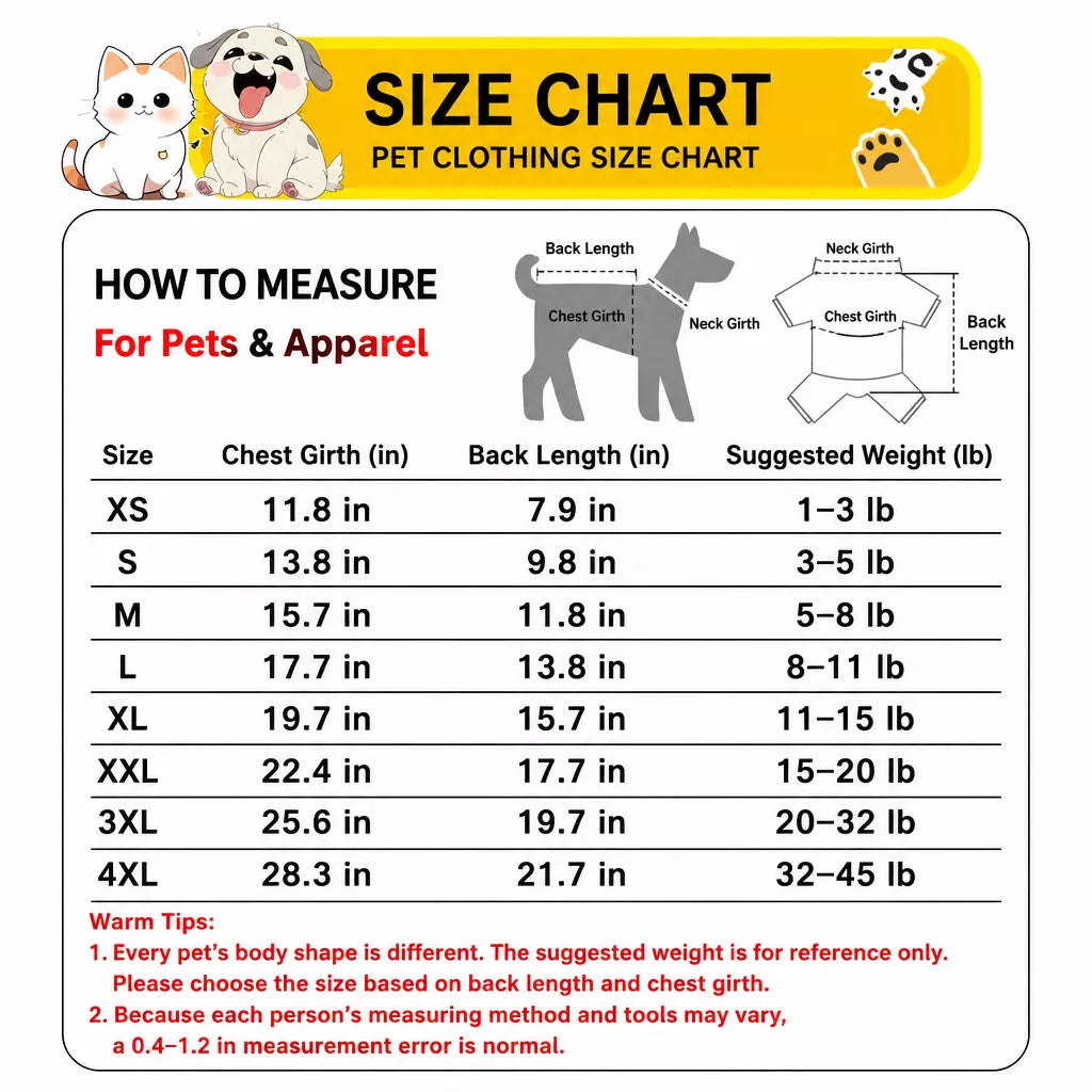 Fleece Four-Leg Dog & Cat Coat for Cool-Weather Walks