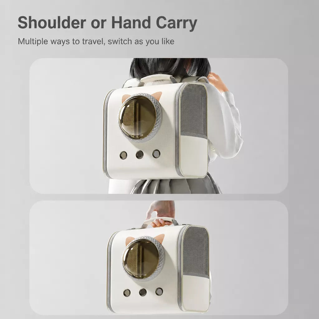 Capsule Window Pet Carrier Backpack for Cats and Dogs