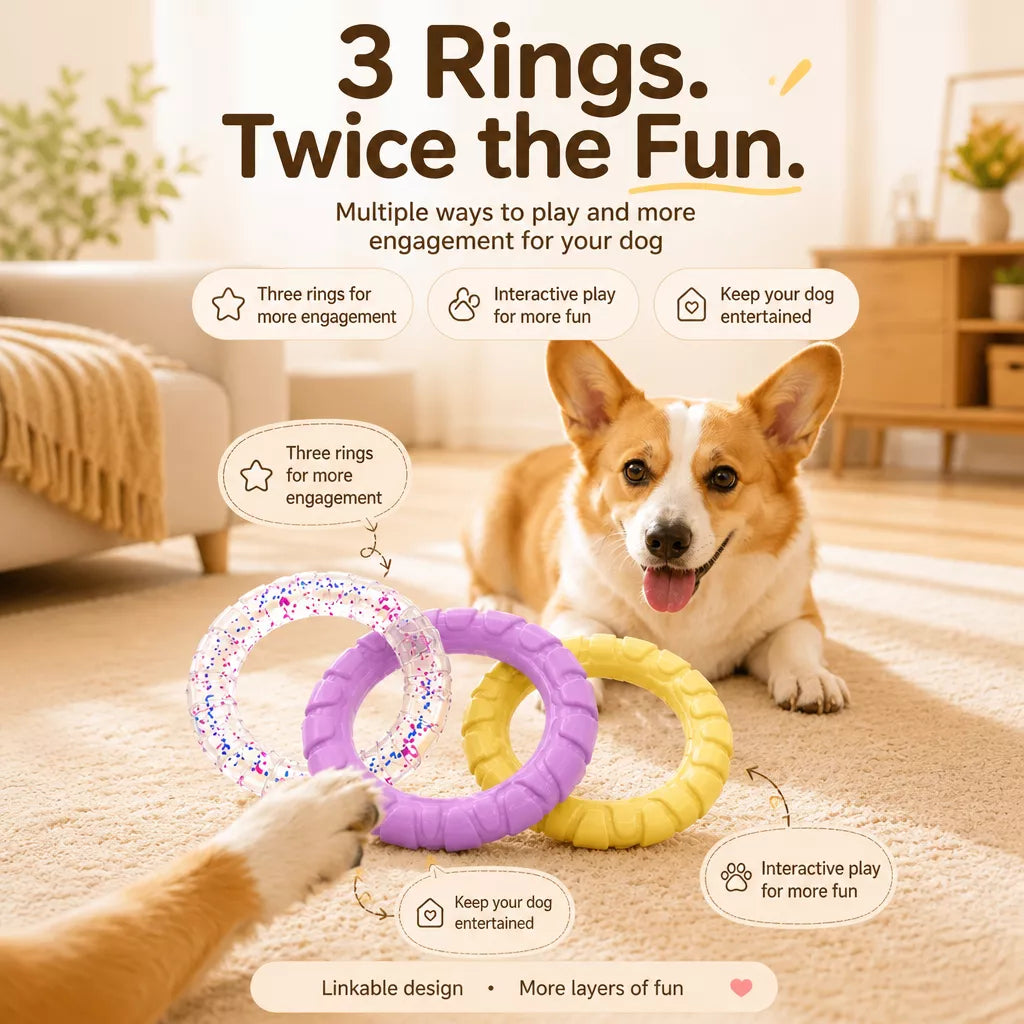 Interactive Dog Tug Ring Toy